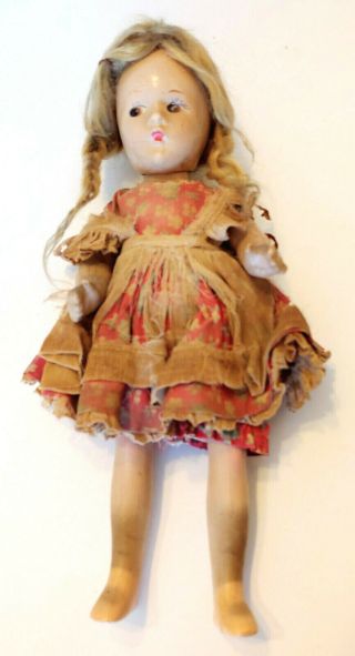 Antique 1935 Madame Alexander 9 " Composition Little Betty Doll Side Glance Eyes