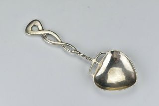 Liberty & Co Arts & Crafts Hammered English Sterling Silver Serving Spoon