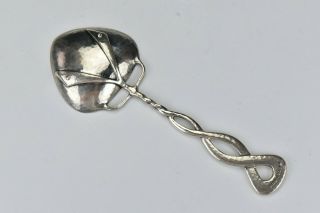 Liberty & Co Arts & Crafts Hammered English Sterling Silver Serving Spoon 2