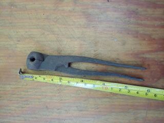 Antique Iron Round Bullet Mold,  Rifle,  Pistol very old primitive piece 4