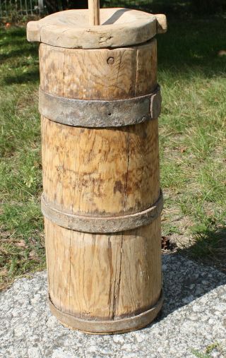 Antique Wooden Butter Churn - Very Old And Heavy