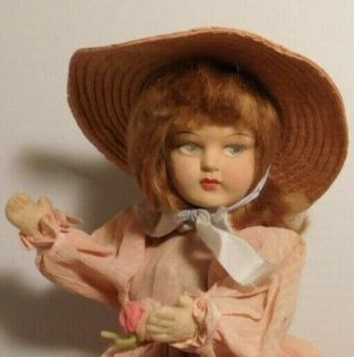Vintage Felt Consuelo Lenci Look Italy 13 " Doll Jointed