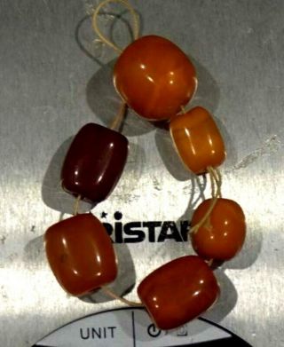 Old Baltic amber beads toffee yolk antique amber stone 波羅的海琥珀 2