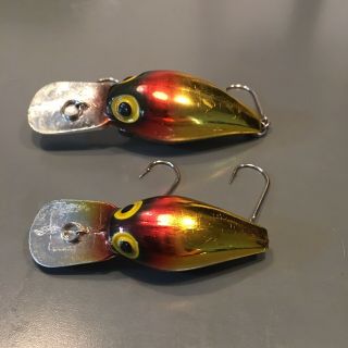 Storm Pre - Rapala Magnum / Wiggle Warts Set Of Two (2) Red/gold -