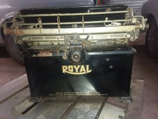 Antique Vintage 1933 Royal Model 10 Typewriter w/Beveled Glass Sides 4