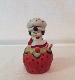 Vintage Ceramic Strawberry Shortcake Figurine " Collectible Item " Bell