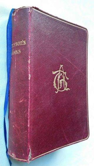 The Complete Of Alfred Lord Tennyson Antique Leather Gilt 1905 Portrait