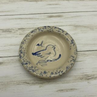 Vintage Rowe Pottery Pleasant Co Gloss American Girl Kirsten Blue Bird Plate