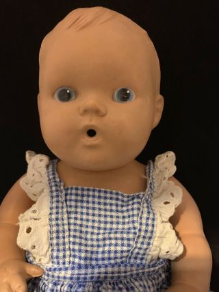 Sun Rubber 11” Drink Wet Vintage 50’s Baby Doll Toy