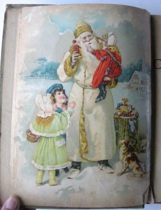 ANTIQUE 1900 AUNT VIRGINIA ' s CHRISTMAS BOOK Victorian Children ' s ILLUSTRATED 5