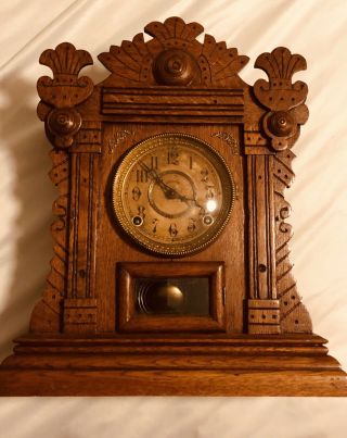 Antique Rare E.  N.  Welch Martini Shelf Clock - For Repair Or Parts