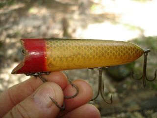 Wooden No Eye Heddon Lucky 13 Lure With Old Hardware