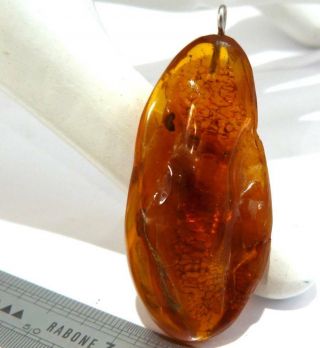 Antique Vintage Butterscotch Honey Amber Necklace Pendant 5.  68gms,