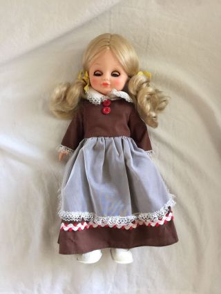 Vintage 1960s Angel Doll All Sleepy Eyes Blonde 13 " Made In Hong Kong