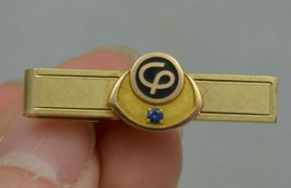 Vintage Tie Clip Clasp Consumers Power Company 1/20 12k Gold Filled Gf Employee