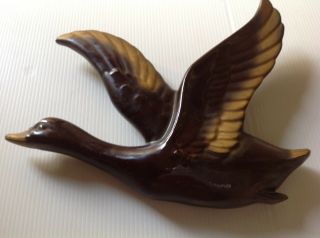 Antique Art Deco Ceramic Flying Duck Ec Gorgeous Brown