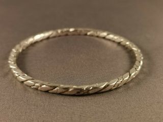 Lovely Heavy Antique Style Ladies Solid Silver 925 Rope Twist Bangle 20gs