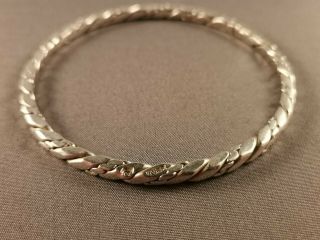 Lovely Heavy Antique Style Ladies Solid Silver 925 Rope Twist Bangle 20gs 3