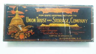 Antique Metal Safe Deposit Box From The Union Trust & Storage Co.