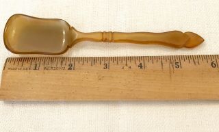 Antique Finely Hand Carved Blond Horn Spoon 19th.  Century