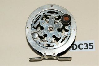 Ca.  Wwi Nickel Silver Yale Fly Reel,  Very Rare Large Size Lotdc35