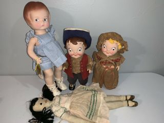 4 Vintage Dolls - Two Cambells,  One Effanbee & One Cloth Doll