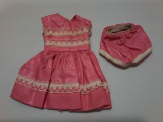 Vtg Clone Skipper Size Pink Dress W/panties