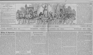 Anti Slavery Newspaper By Abolitionist William Lloyd Garrison Michigan Hanging