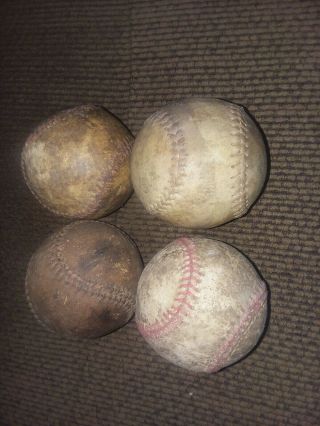 Antique Game Baseballs Patina And Use