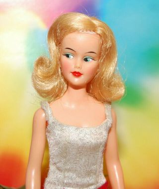 Vintage 1965 Misty Doll Or Miss Clairol,  Blonde,  Brocade Jumpsuit