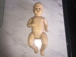 Vintage Doll Dupont Viscoloid Jointed Celluloid Baby 11 " 1920 