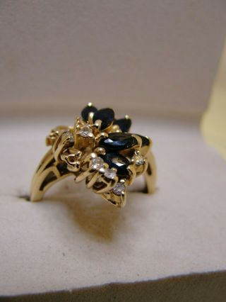 Vintage Ladies 14 K Gold Ring Size 6 1/2,  Ring Weighs 3.  9 Grams,