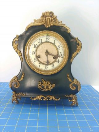 Antique Waterbury Clock Co.  Shelf / Mantle Clock Pat 1898 Awesome Piece