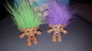 Set Of 2 Vintage Troll Dolls Ace Novelty Co