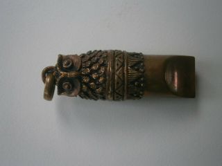 An Antique Owl Whistle To Put Around Your Neck Brass I Think