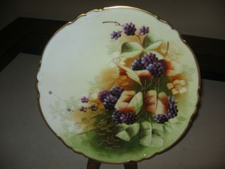 Antique Pickard Hand Painted Porcelain Plate Signed Goess