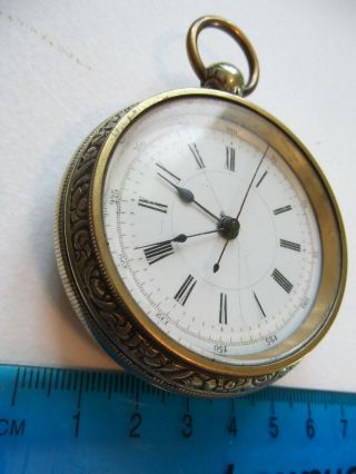 Antique Key Wind Pocket Watch Centre Seconds To Restore