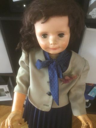 3 Foot IDEAL ? Vintage Doll Dress & Shoes 2