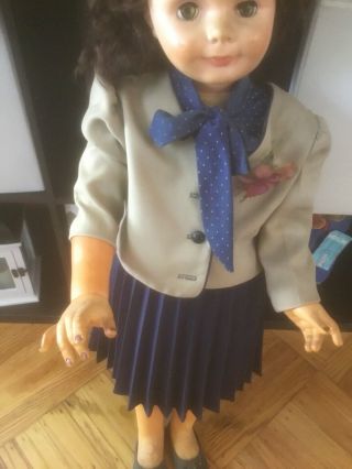 3 Foot IDEAL ? Vintage Doll Dress & Shoes 3