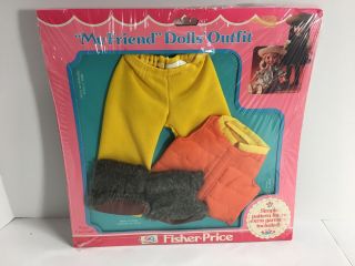 " My Friend " Dolls Fisher Price 1979 Clothes Ski Outfit Fur Boots Vintage