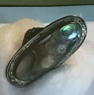 Antique Victorian Sterling Silver Blister Pearl Child Baby Ring Rare 2