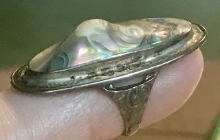 Antique Victorian Sterling Silver Blister Pearl Child Baby Ring Rare 4
