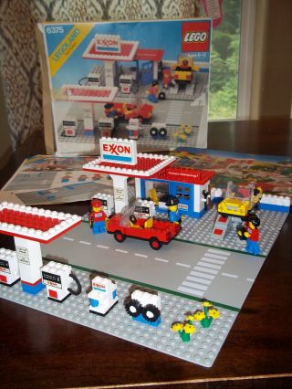 Lego Gas Station 6375 Vintage Legoland Town System From 1979,  Instructions & Box