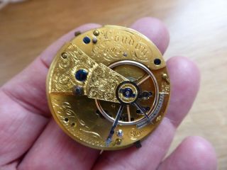 London Maker Quality Antique Fusee Pocket Watch Movement Liverpool Windows