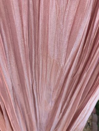 Vintage Simply Shabby Chic Pale Pink Crushed Pleated Swag Curtain 200”l X40”