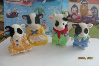 Calico Critters Sylvanian Families Buttercup Fresian Cow Family