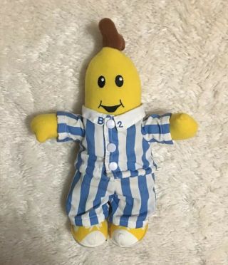 Vintage Tomy 1995 Bannas In Pajamas B2 Stuffed Plush 12” Abc Kidz Biz Toy Rare