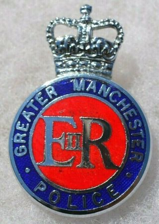 Antique Obsolete British Greater Manchester Police Badge Insignia Uniform Hat