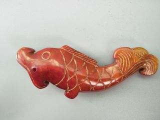 Chinese Exquisite Hand - Carved Old Jade Fish Pendants C59