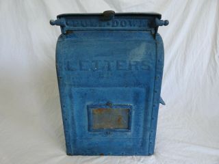 Antique Cast Iron U.  S.  Mail Street Letter Box Mailbox
